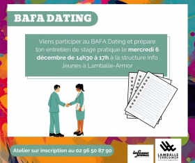 BAFA Dating à la Structure Info Jeunes