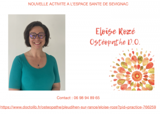 OSTEOPATHE A L'ESPACE SANTE SEVIGNAC